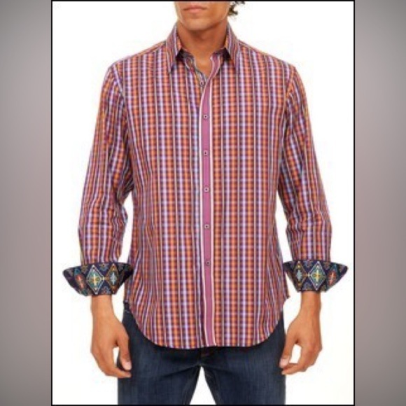 Robert Graham Other - Robert Graham Gingham Check Patterned Button Up Shirt Mens M
